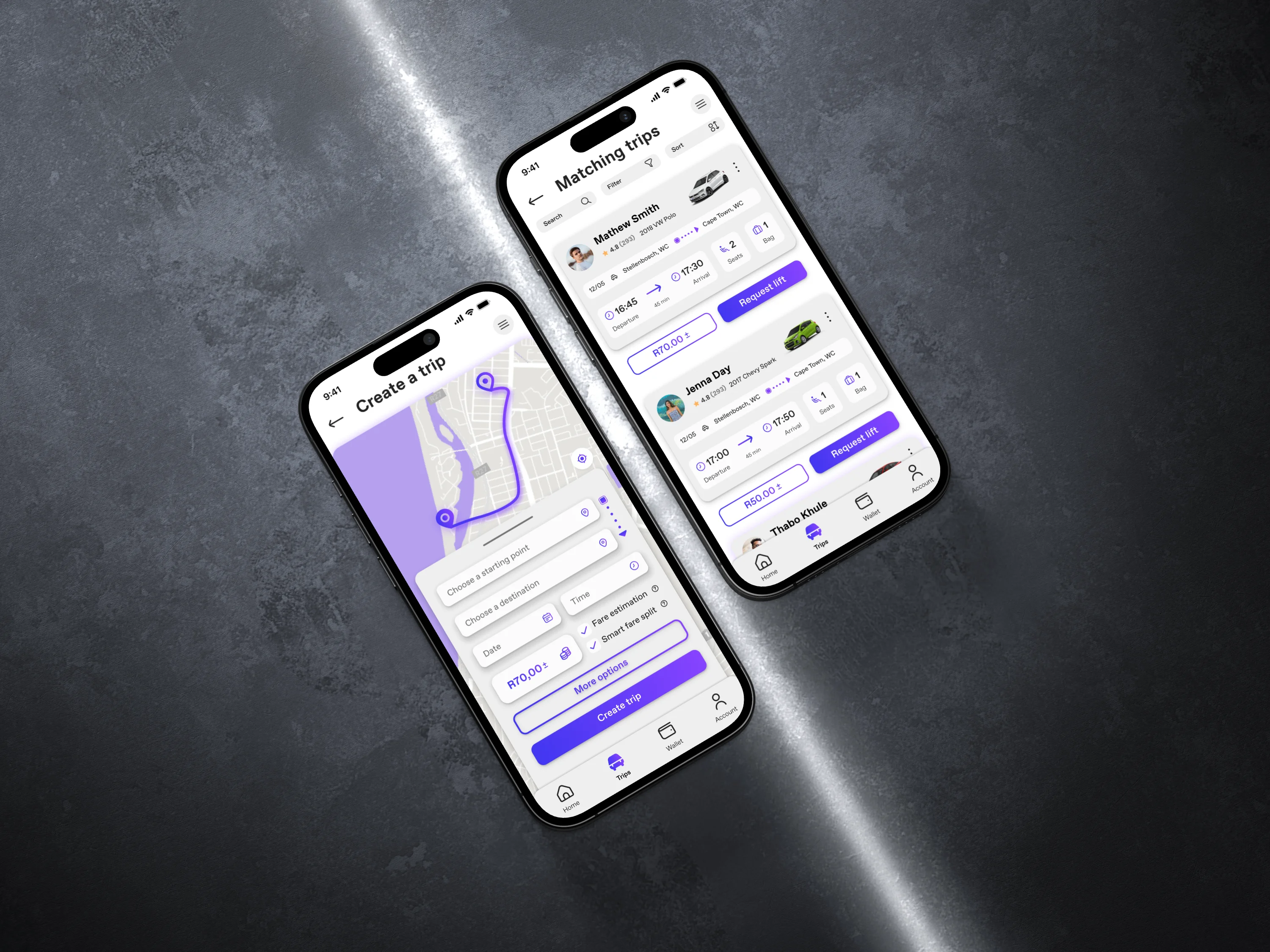 Lift Split App Mockup